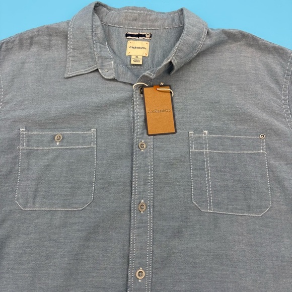 G.H. Bass & Co. Blue Casual Button Down Shirt - Picture 4 of 11